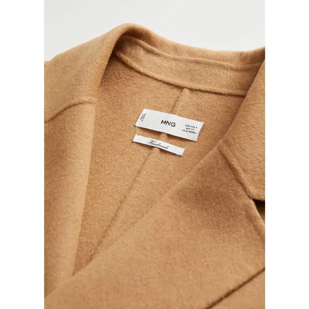 Mango Wool Blend Belted Coat Bloggers Fav New - Picture 10 of 16